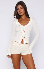 Beyond Limits Long Sleeve Knit Top Snow