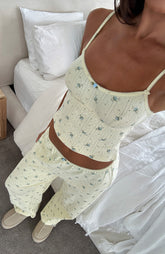 Snuggle Season Pyjama Top Lemon Floral