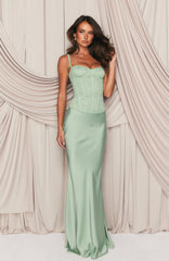 Forever Starts Now Maxi Skirt Sage
