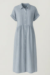 Chic Women'S Midi Dress With Handy Pockets