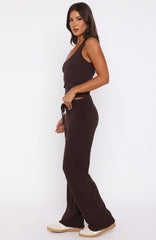 Act Natural Knit Pants Chocolate