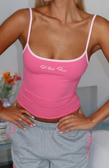 Lucky Thirteen Shaya Singlet Hot Pink