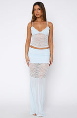 Not The One Maxi Skirt Blue